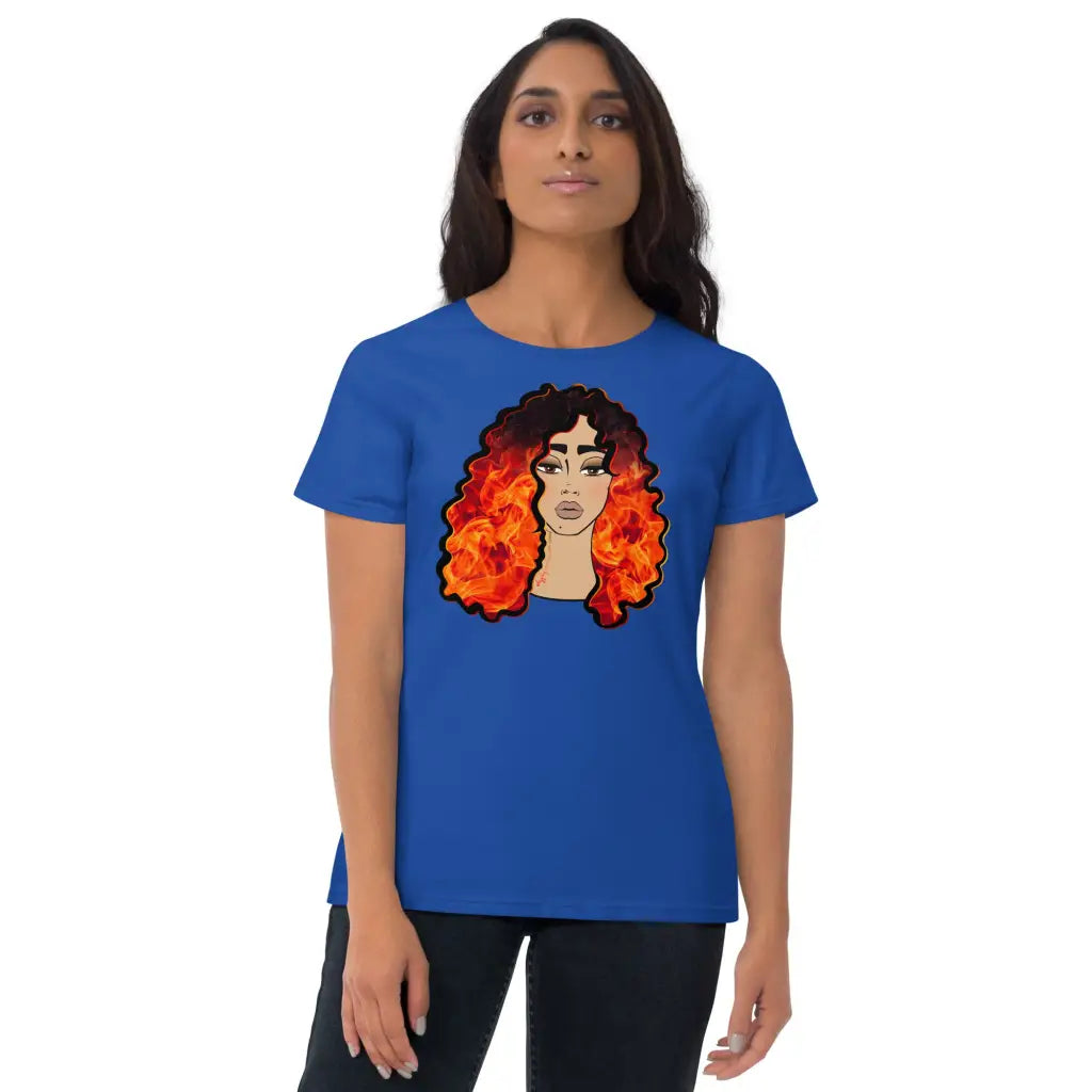Curls on Fire Women's short sleeve t-shirt (light) Printful