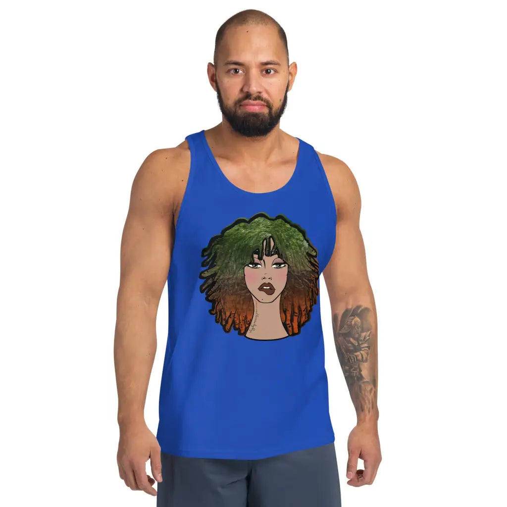 Rooted Locs Unisex Tank Top (brown)