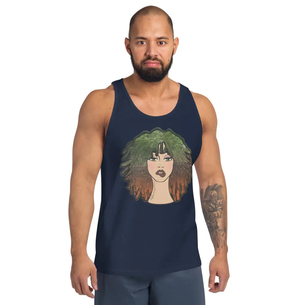 Rooted Locs Unisex Tank Top (light)