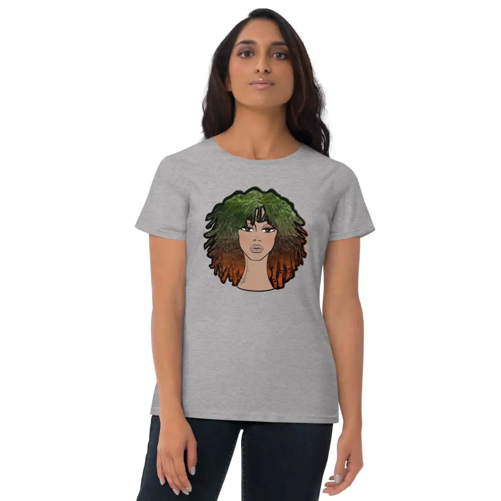 Rooted Locs Women's short sleeve t-shirt (brown) Printful